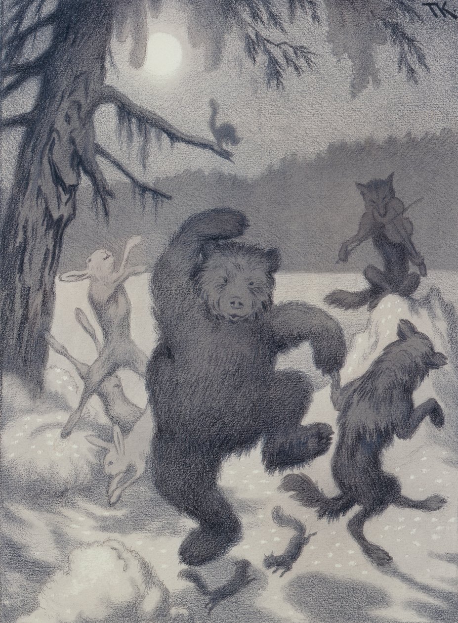 Dance in the Moonlight, the Winter Fairy-tale by Theodor Severin Kittelsen