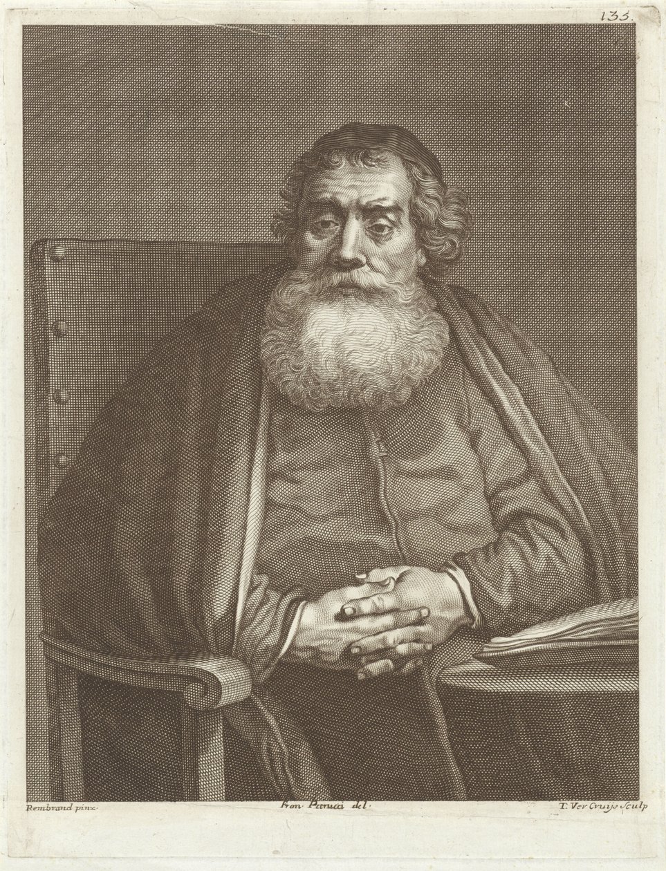 Seated Man with Beard by Theodor Vercruys