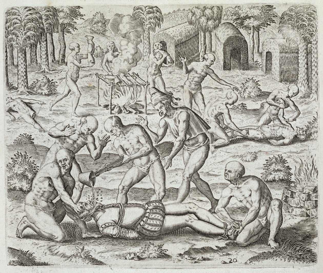 Cannibals in Darien, Panama, Capturing Spaniards, from 