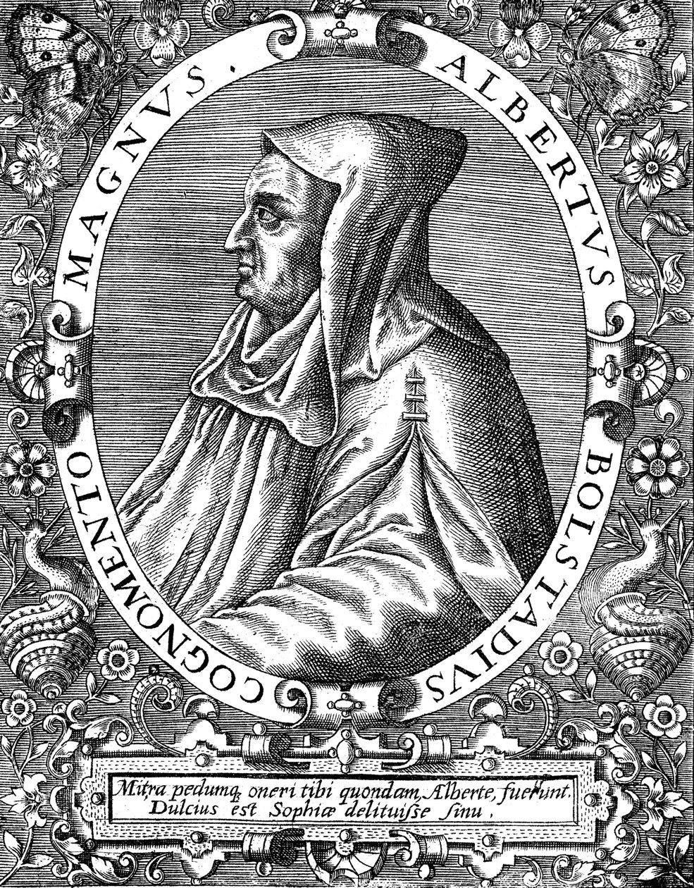 Albertus Magnus c1200-1280 German-born Dominican friar, late 16th century by Theodor de Bry