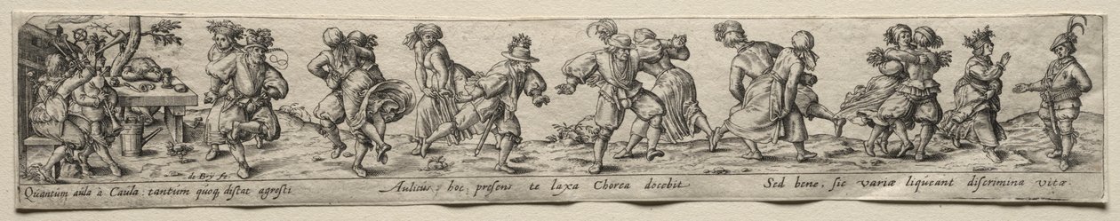 Dance of Peasants by Theodor de Bry