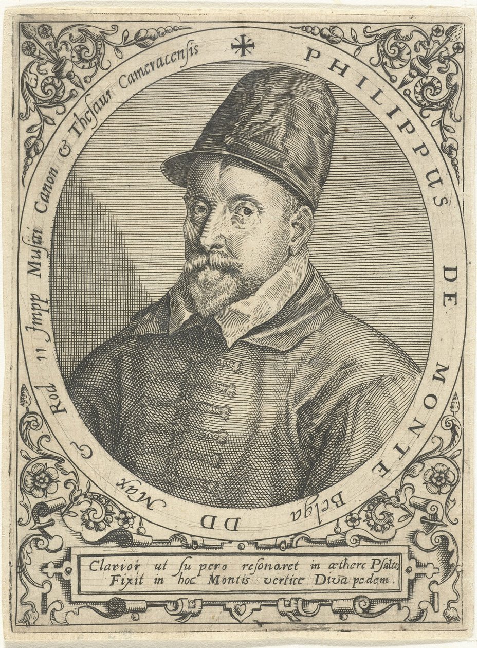 Portrait of the Composer Philippe de Monte by Theodore de Bry
