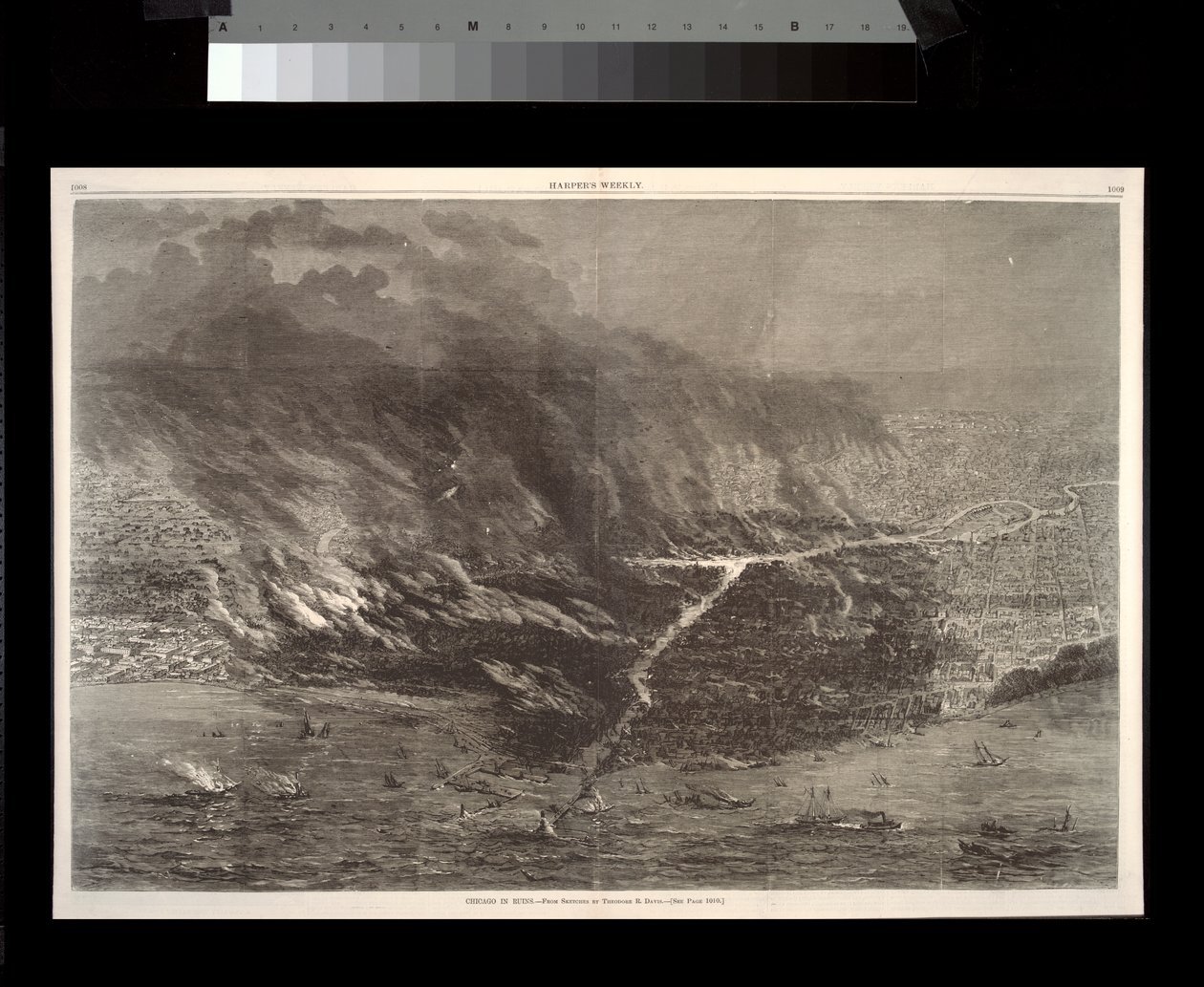 Chicago in Ruins, illustration from Harper