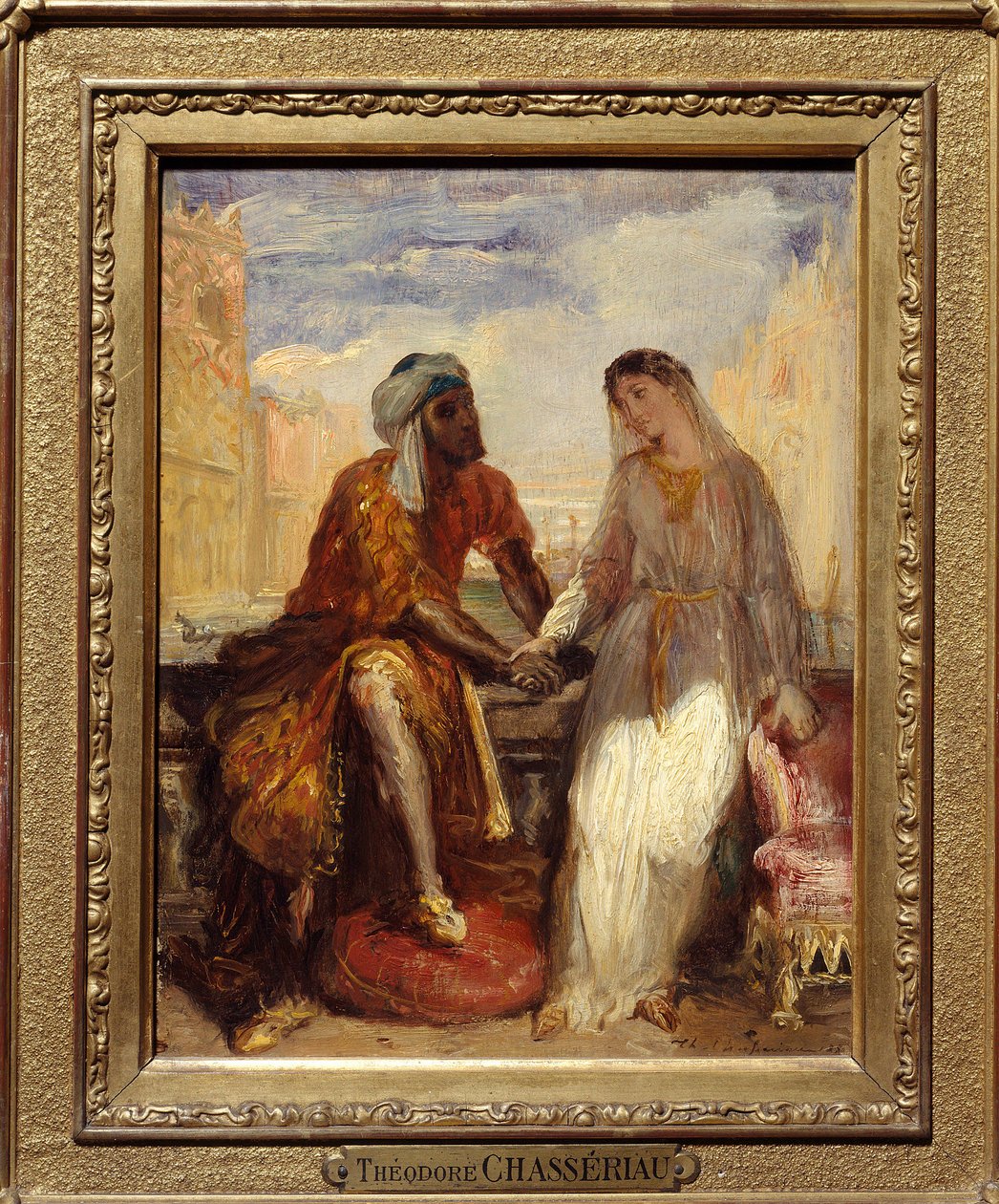 Othello and Desdemona in Venice, Illustration of Act I of the tragedy 