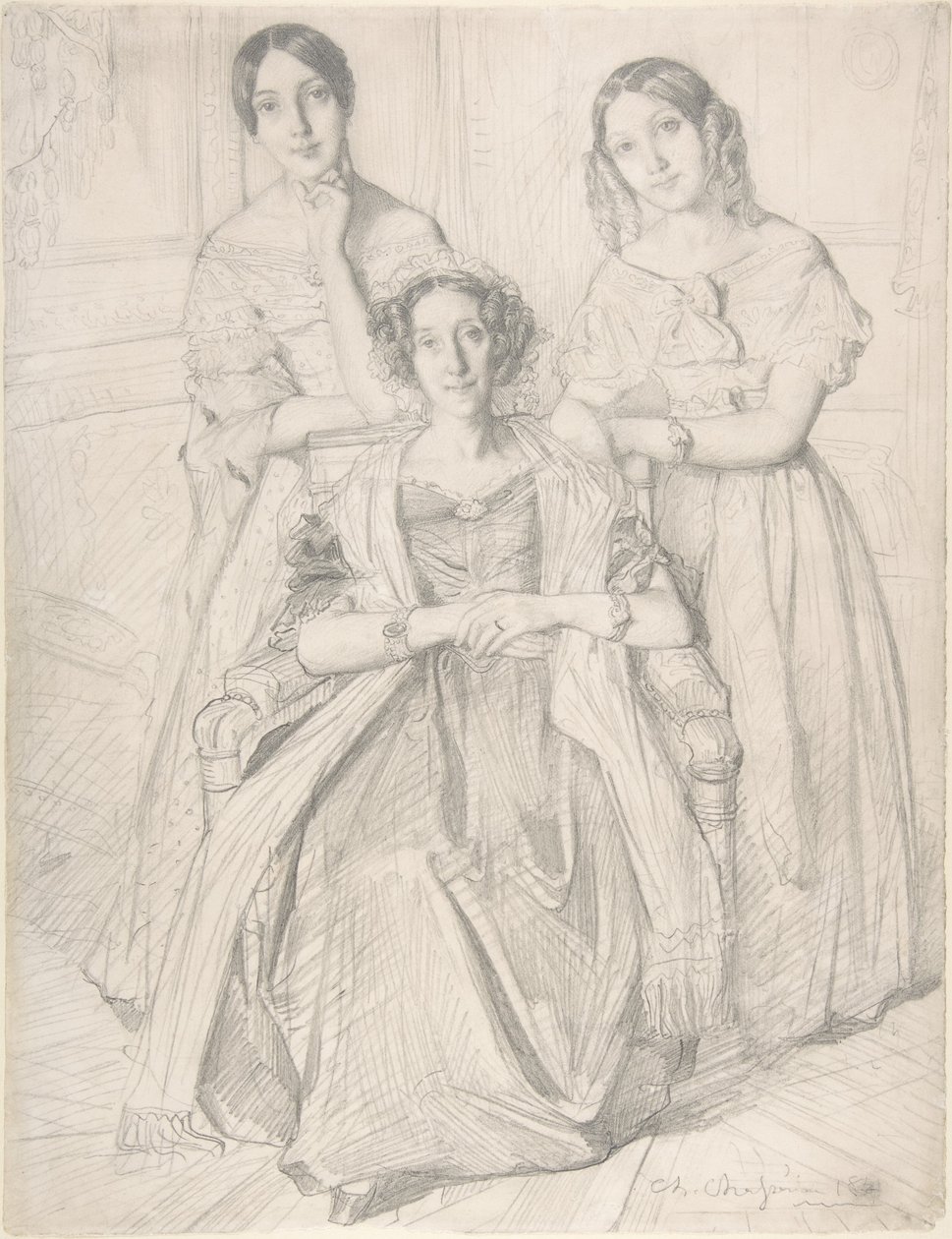 The Baroness Duperré and Her Daughters by Théodore Chassériau