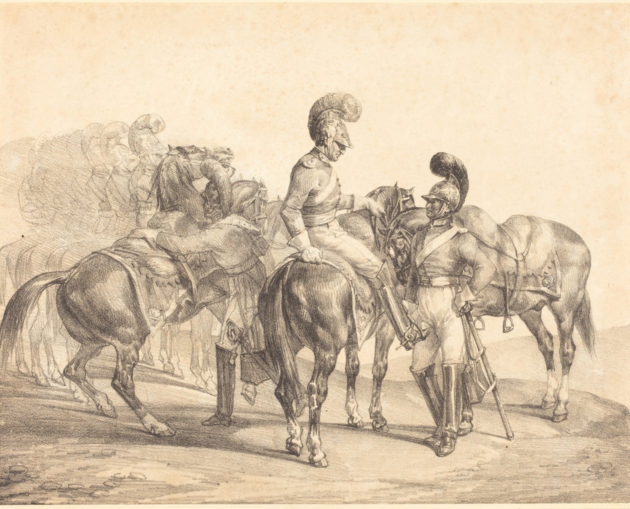 A Party of Life Guards by Theodore Gericault