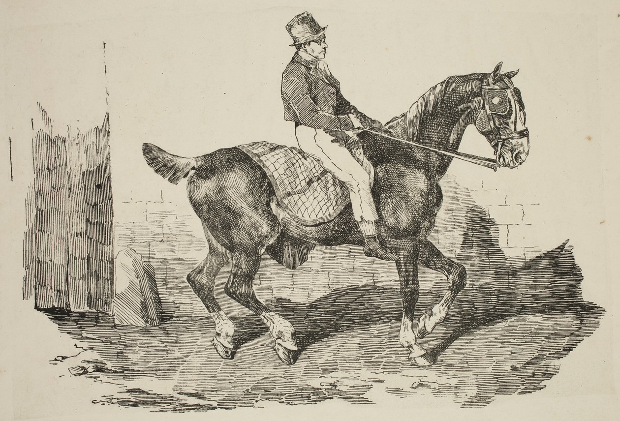 Carriage Horse Mounted by a Groom, 1820 by Theodore Gericault