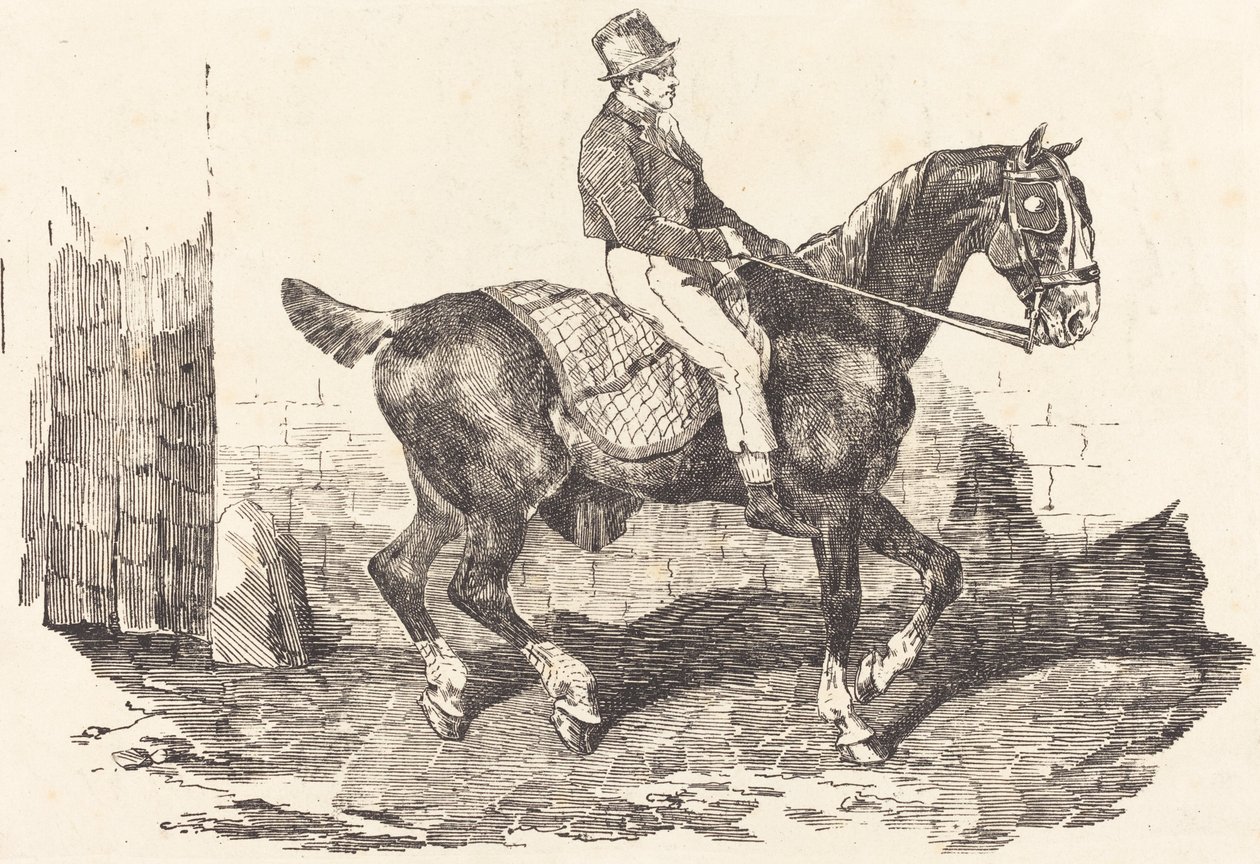 Groom Mounted on a Carriage-Horse by Theodore Gericault