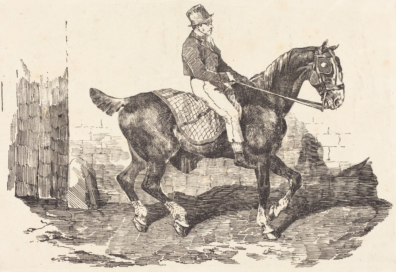 Groom Mounted on a Carriage-Horse by Theodore Gericault