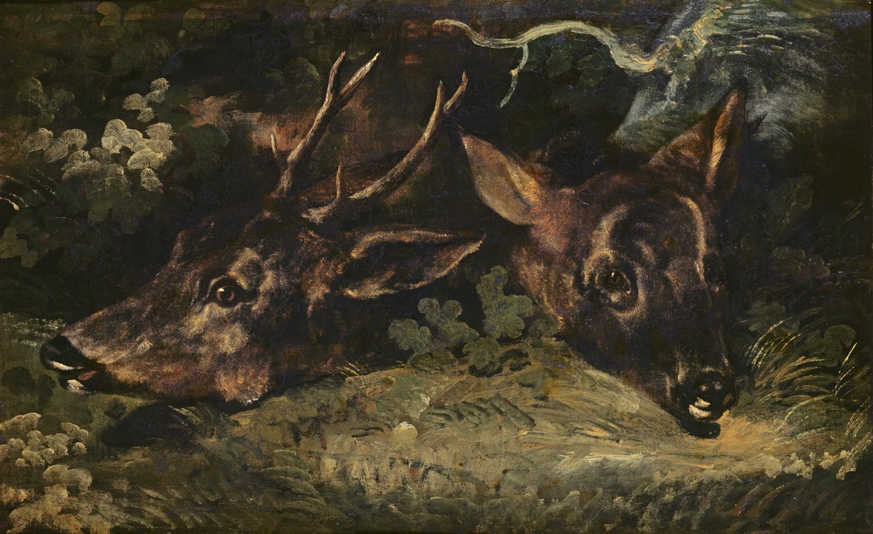 Heads of Roe Deer, 1815 by Theodore Gericault