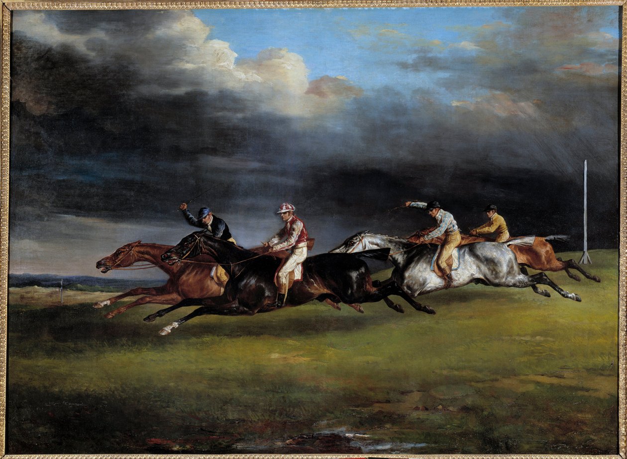 Horse Race says the derby at Epsom by Theodore Gericault