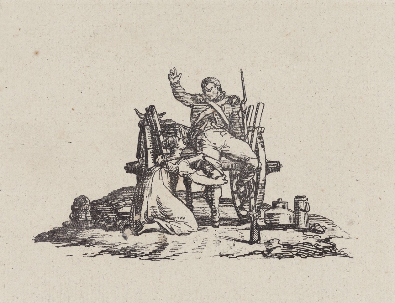 The Milkmaid and the Veteran by Theodore Gericault