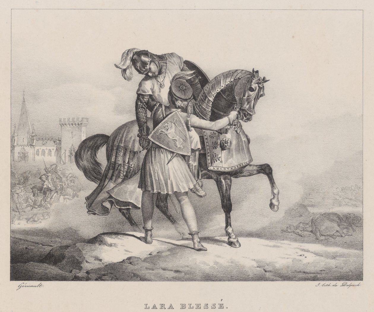 Lara Wounded by Theodore Gericault