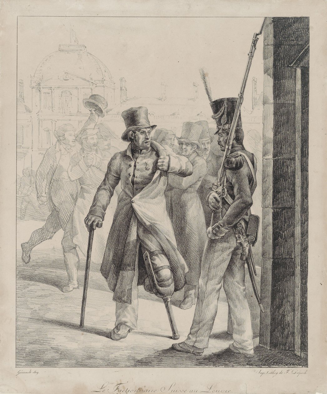 The Swiss Royal Guard Sentry at the Louvre by Theodore Gericault