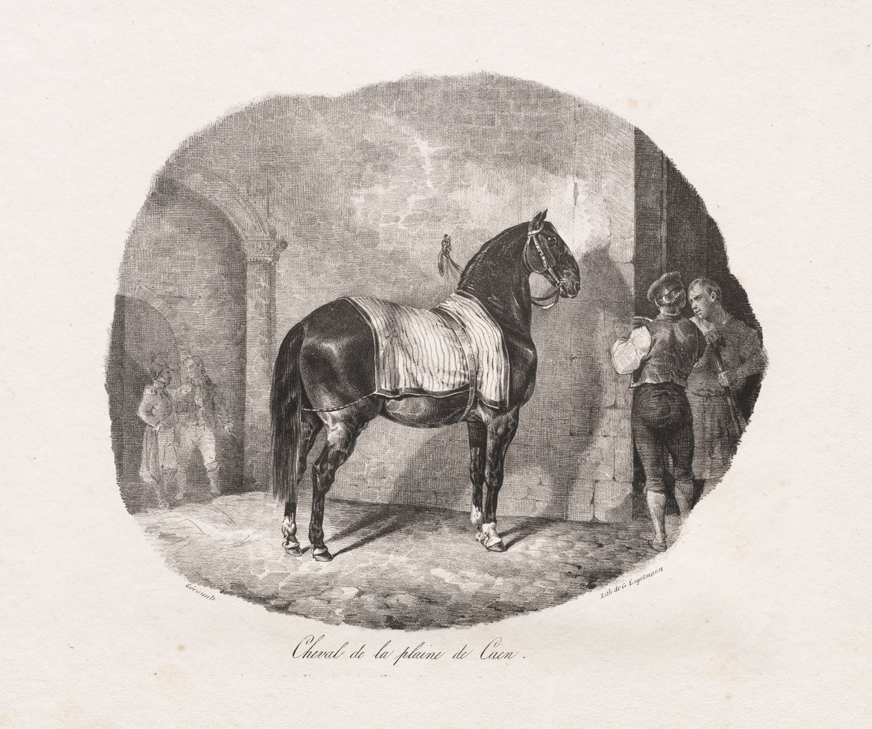 Lithographed Studies of Horses: Pl. 7, Horse from the Caen Plain by Theodore Gericault
