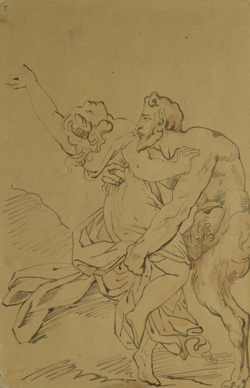 Nymph and Satyr by Theodore Gericault