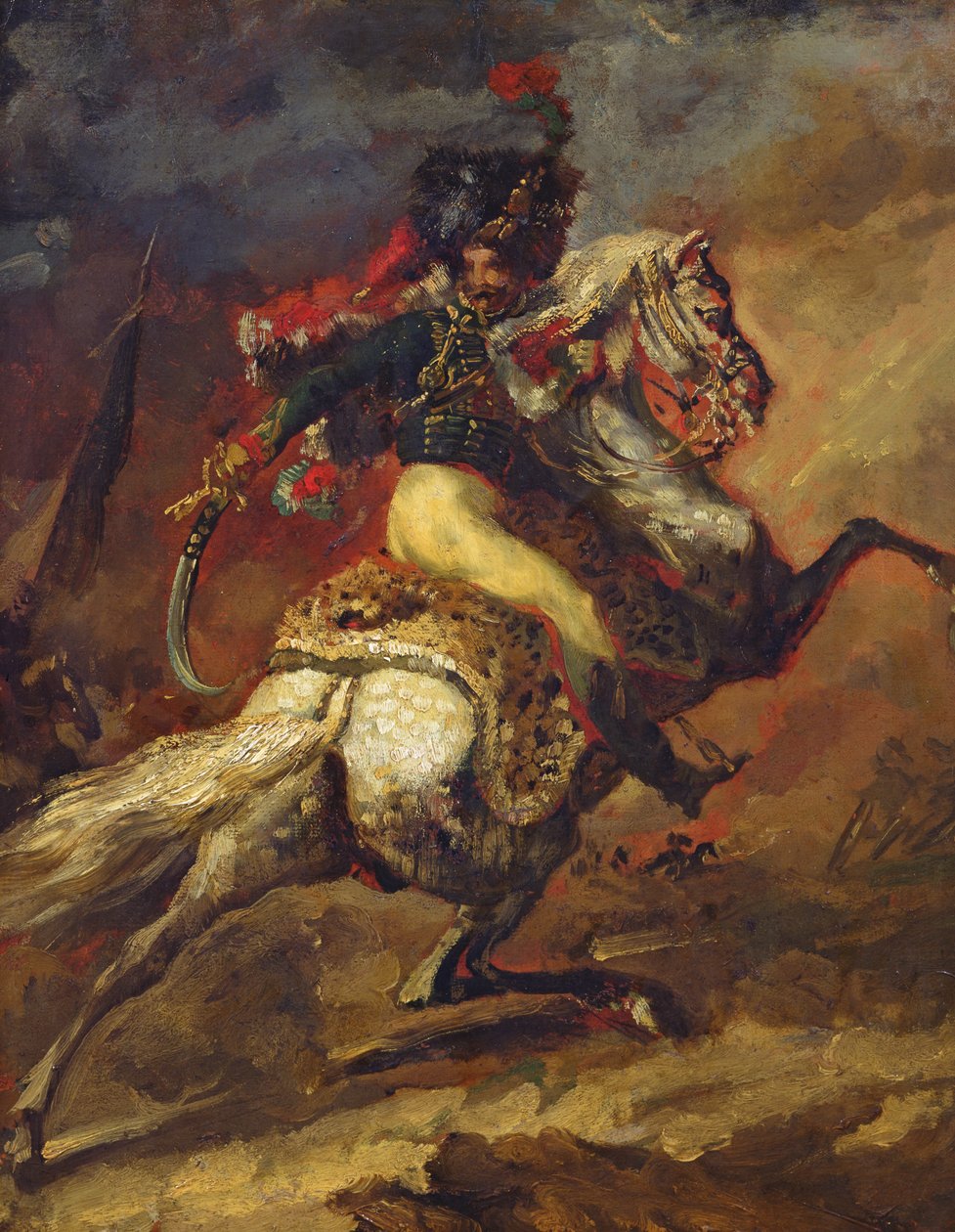 Sketch of an Officer of the Hussars, 1814 by Theodore Gericault