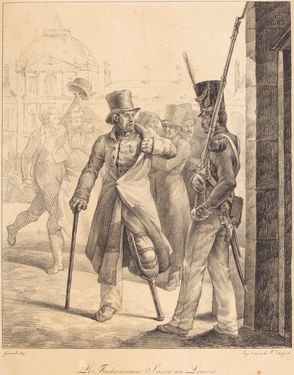The Swiss Sentry at the Louvre by Theodore Gericault