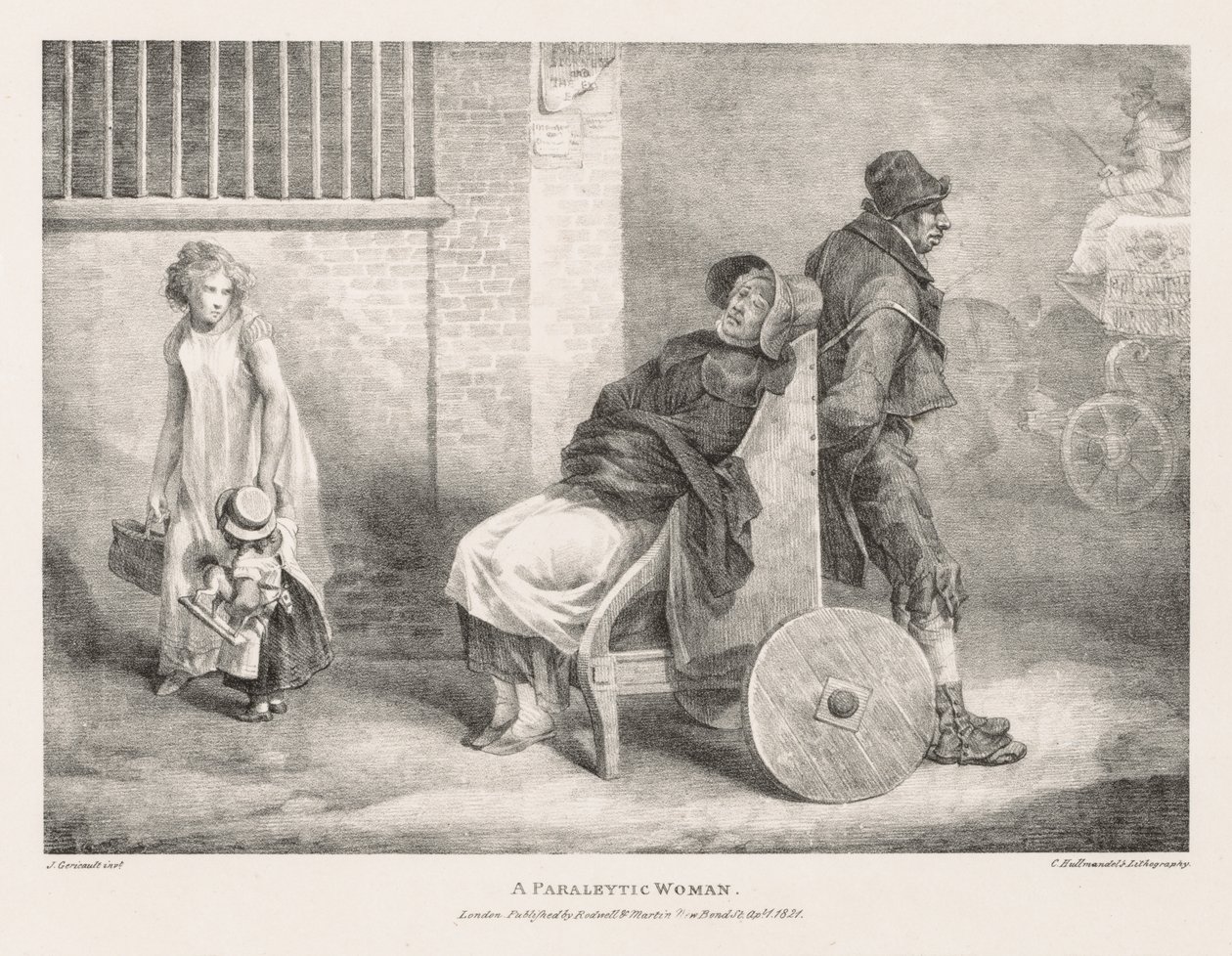 Various Subjects Drawn from Life and on Stone: A Paralytic Woman by Theodore Gericault
