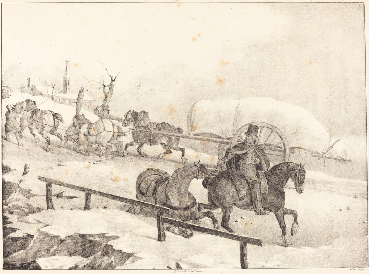 Wagoner Climbing a Hill by Theodore Gericault