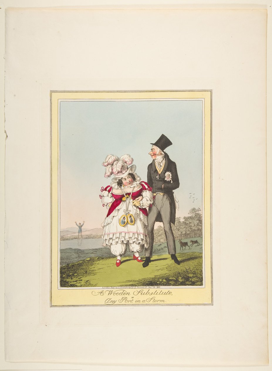 A Wooden Substitute, or Any Port in a Storm, January 19, 1821 by Theodore Lane