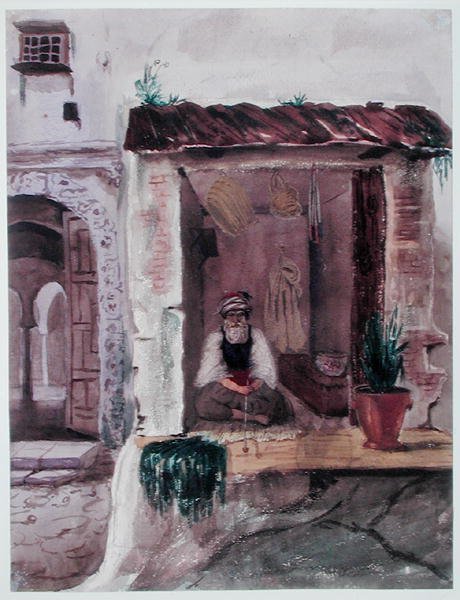 A Tobacconist, Algiers by Theodore Leblanc
