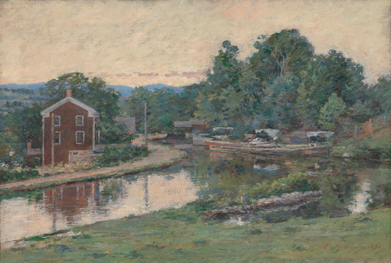 Evening at the Lock, Napanoch, New York, 1893 by Theodore Robinson