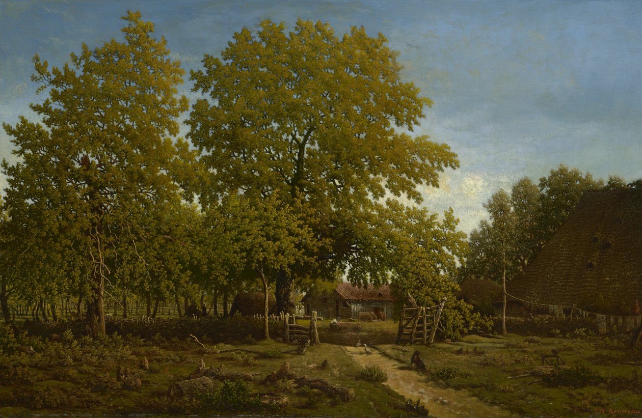 Farm in the Landes, 1844-67 by Pierre Etienne Theodore Rousseau