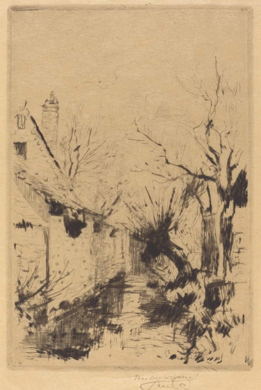 A Little Brook in Winter, Wiltshire by Theodore Roussel