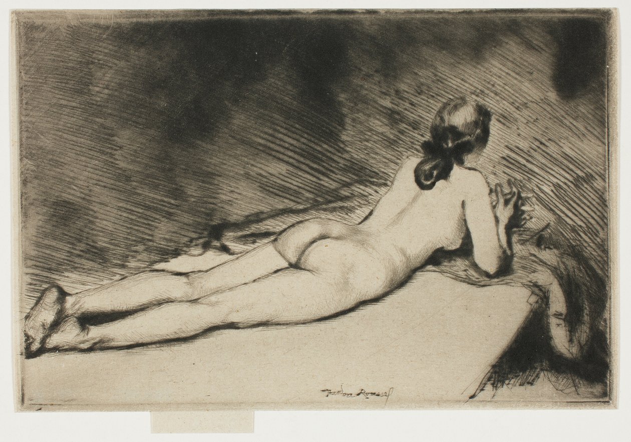 Nude Figure Lying Down by Theodore Roussel