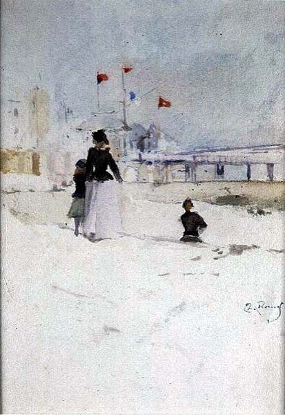 On the Beach by Theodore Roussel
