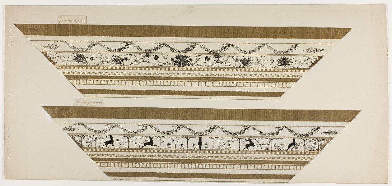 Stag and Flower Pattern Frame (Top Frame Section) by Theodore Roussel
