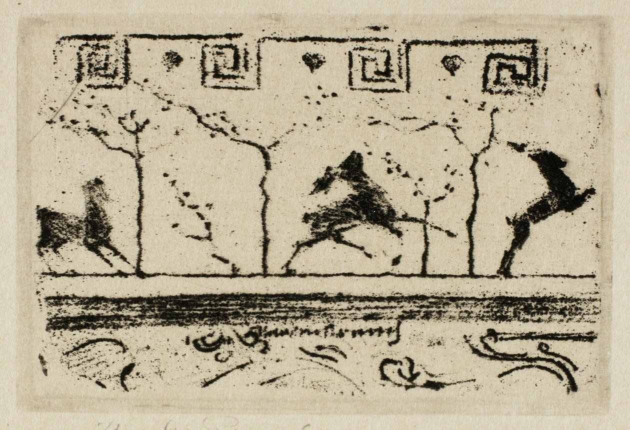 Stags, A Study for the Decoration of a Frame (Third Version) by Theodore Roussel