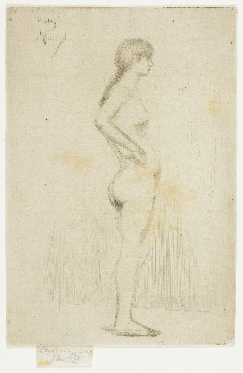 Study from the Nude of a Girl Standing by Theodore Roussel