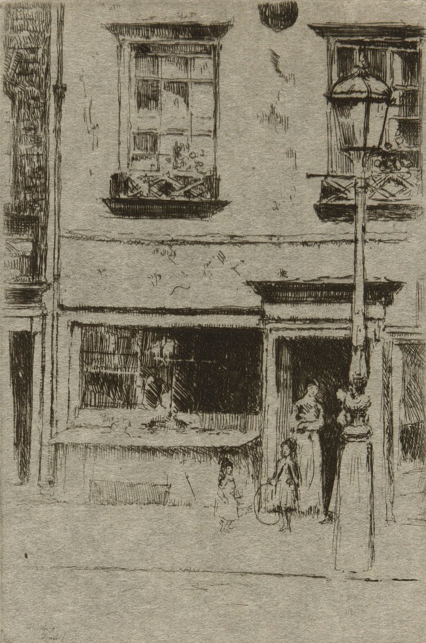 The Little Fish Shop, Chelsea Embankment by Theodore Roussel