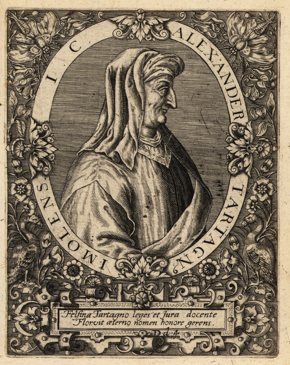 Alexander de Tartagnis, Italian jurist by Theodore de Bry