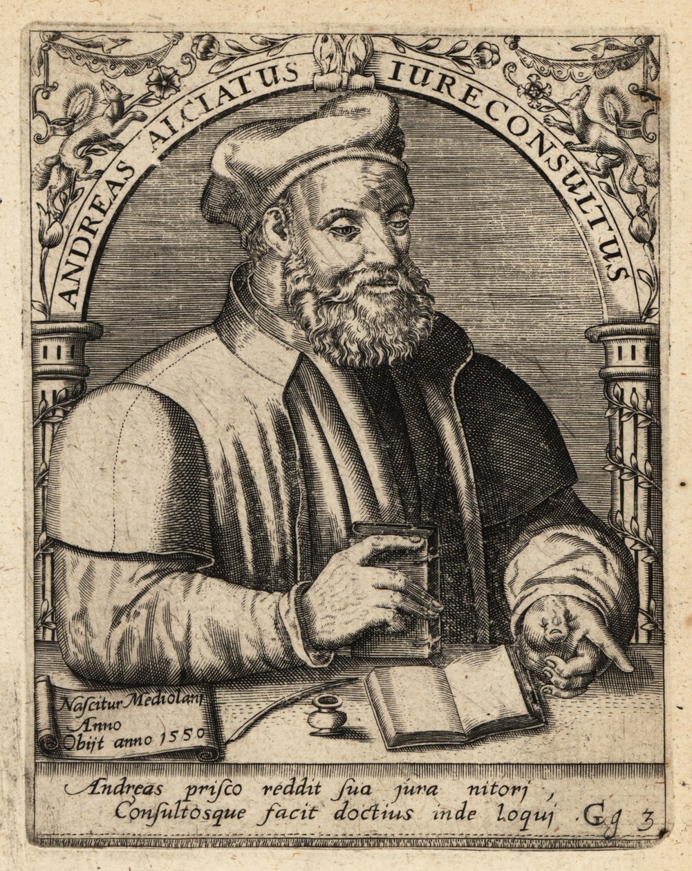 Andrea Alciato by Theodore de Bry