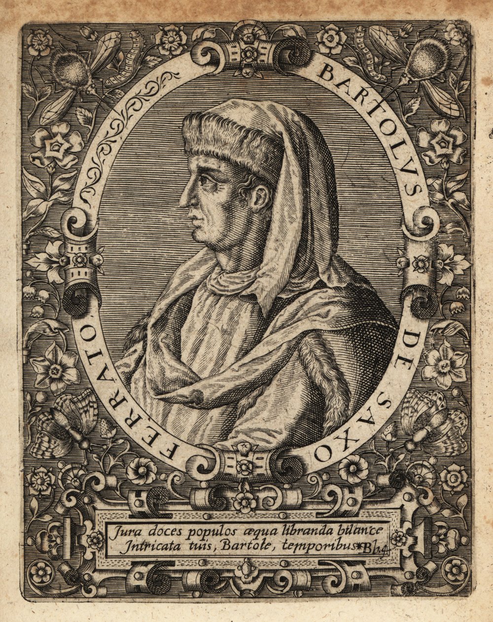 Bartolus de Saxoferrato, Italian law professor by Theodore de Bry