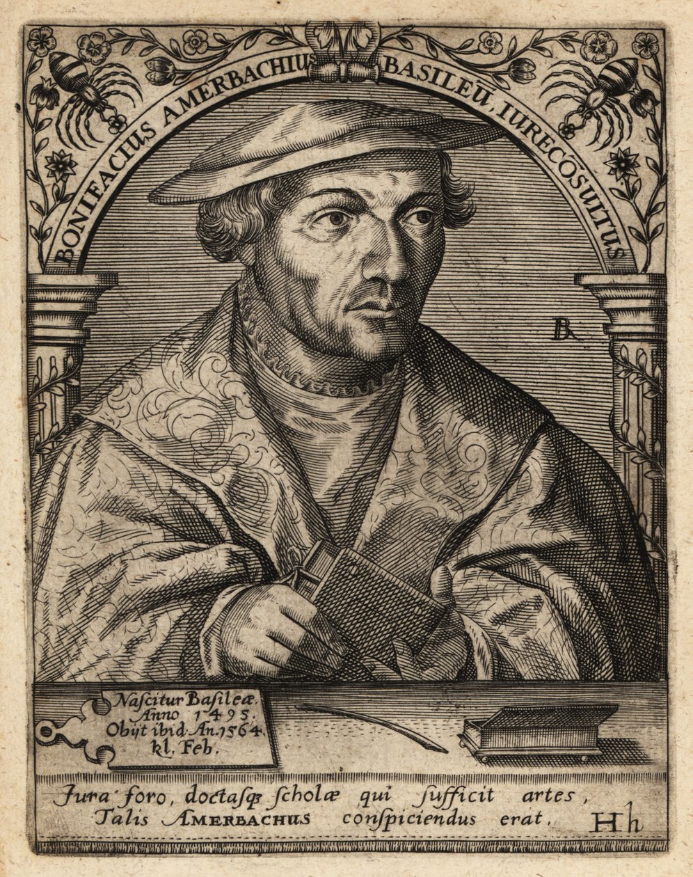 Bonifacius Amerbach by Theodore de Bry