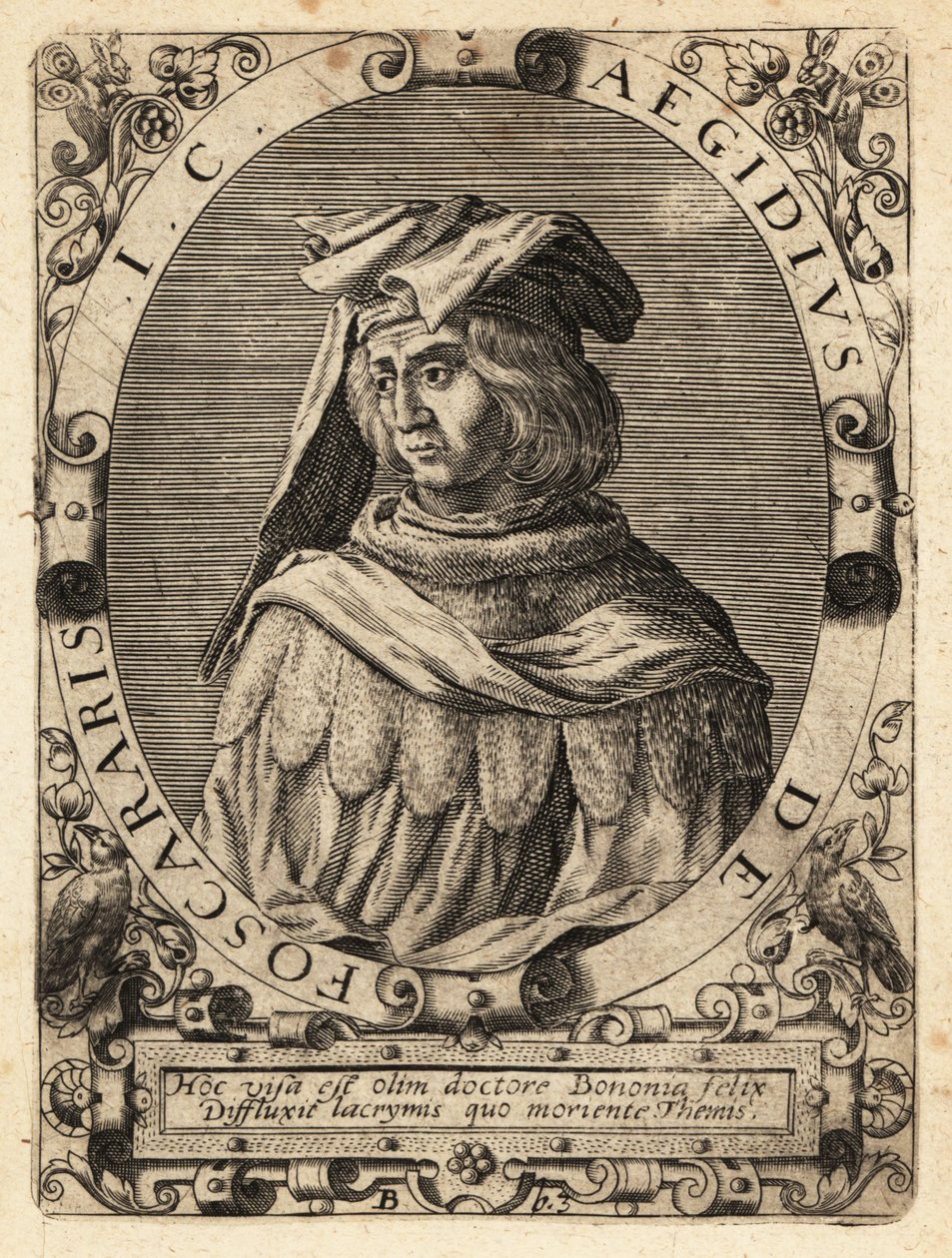 Egidio Foscherari, d.1289, Italian jurist by Theodore de Bry