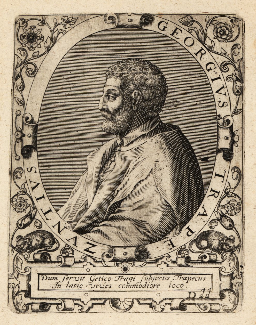 George of Trebizond, Greek Philosopher by Theodore de Bry
