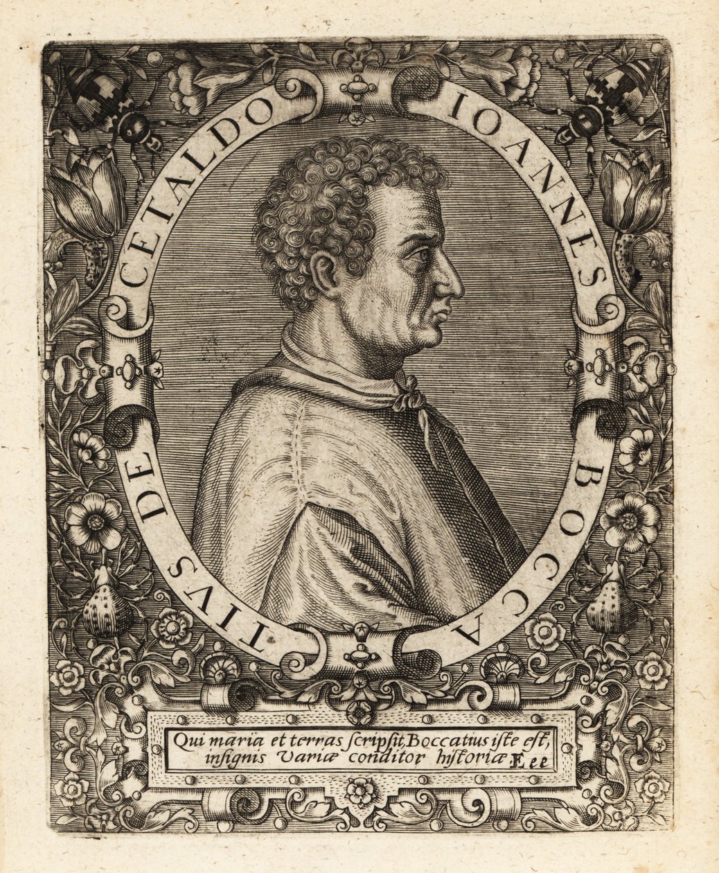 Giovanni Boccaccio, Italian Writer by Theodore de Bry