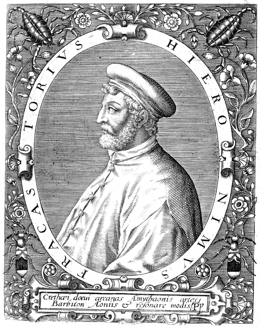 Girolamo Frascatoro, Italian physician, poet and astronomer, late 16th century by Theodore de Bry