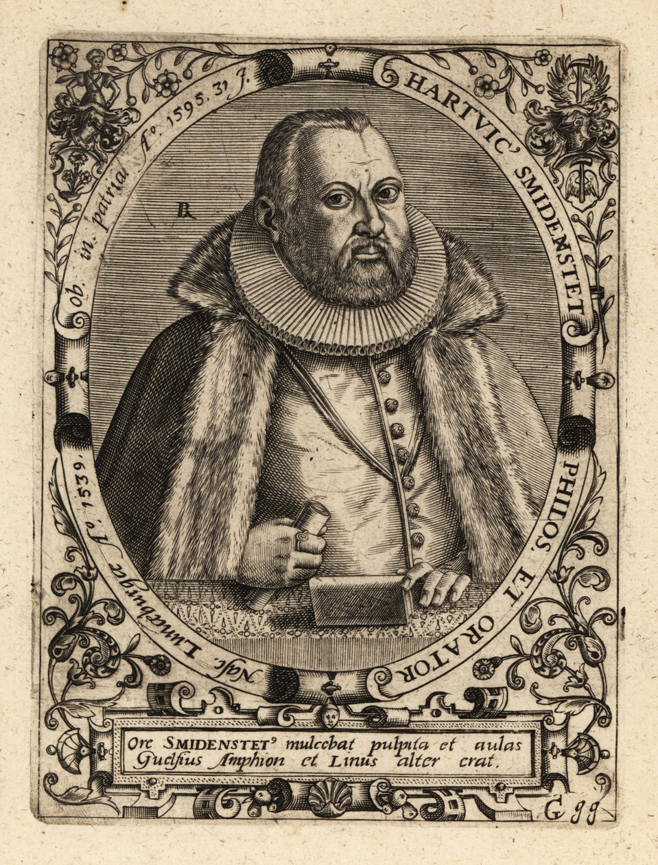Hartwig Schmidenstedt, German Rhetorician by Theodore de Bry