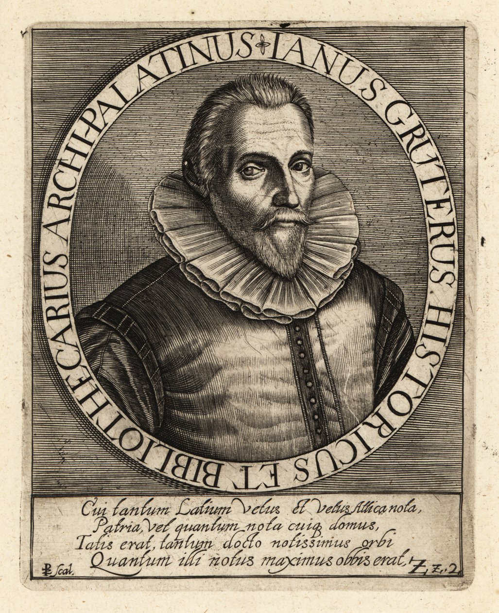 Jan Gruter, Flemish-born philologist by Theodore de Bry