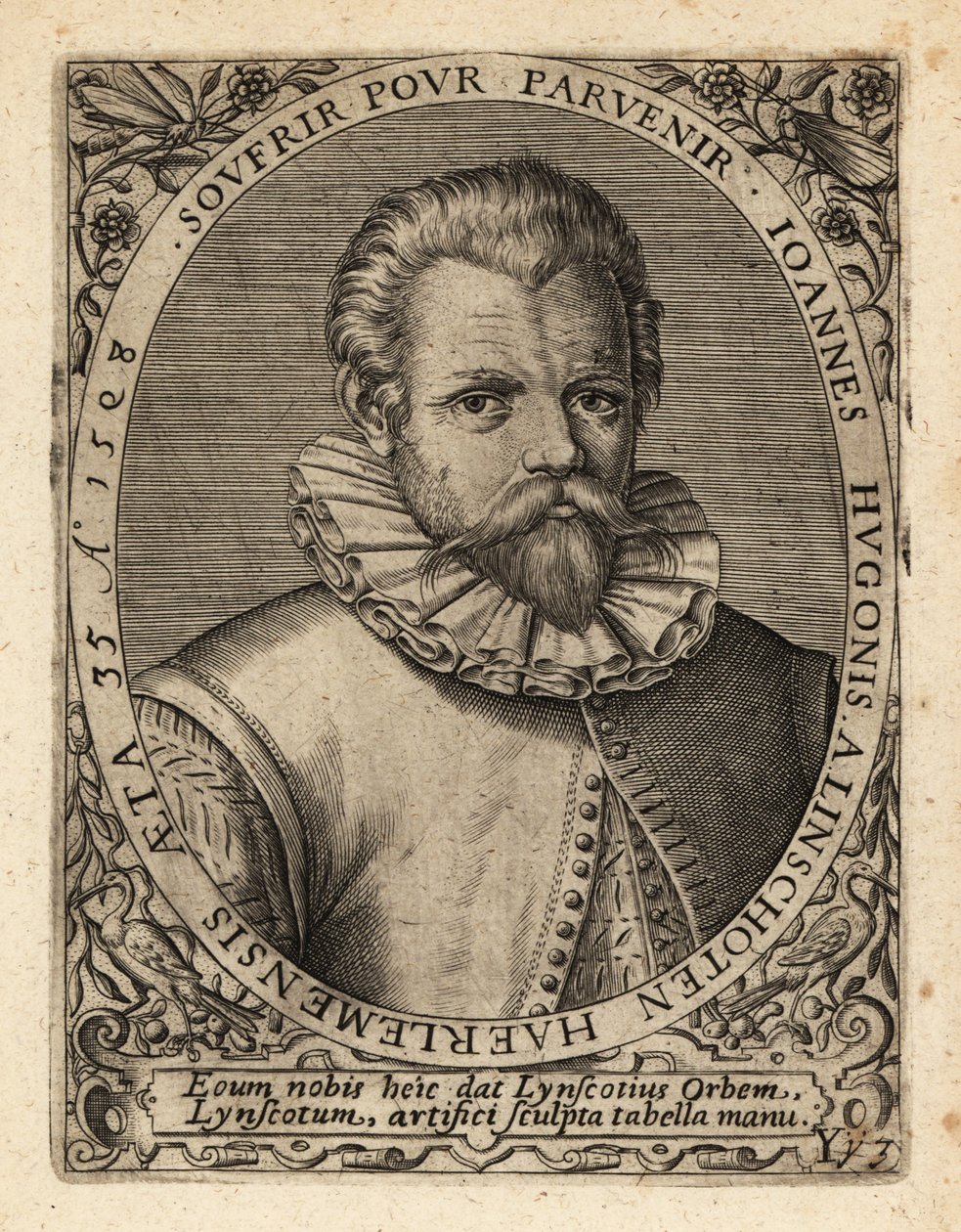 Jan Huyghen van Linschoten, Dutch Protestant Merchant by Theodore de Bry