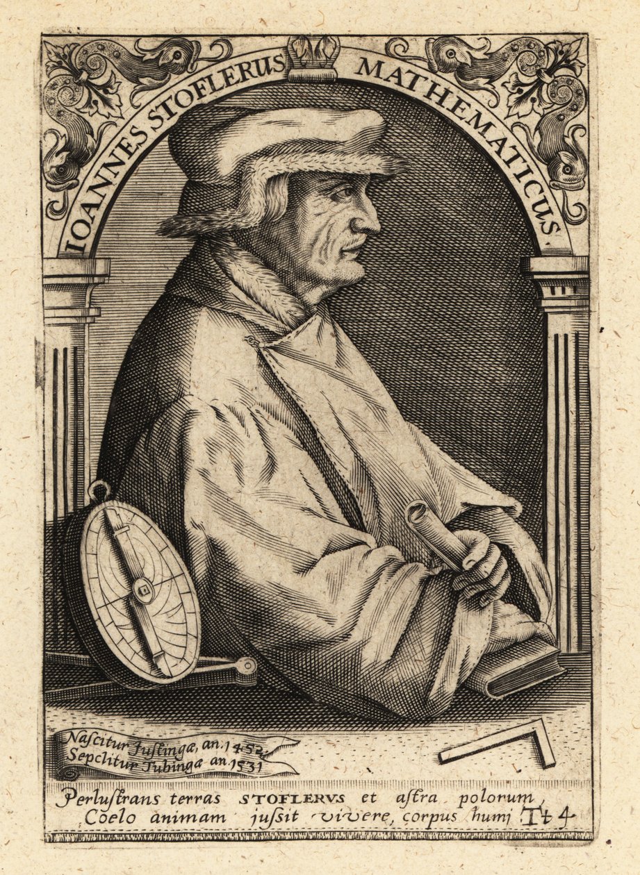 Johannes Stoffler, German mathematician by Theodore de Bry