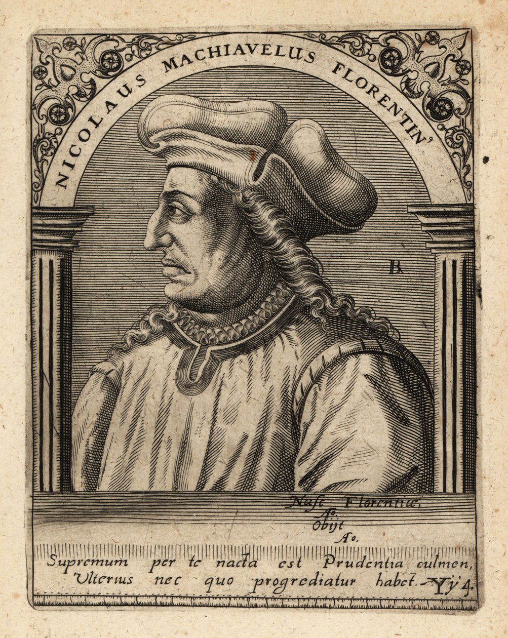 Machiavelli, Italian diplomat by Theodore de Bry