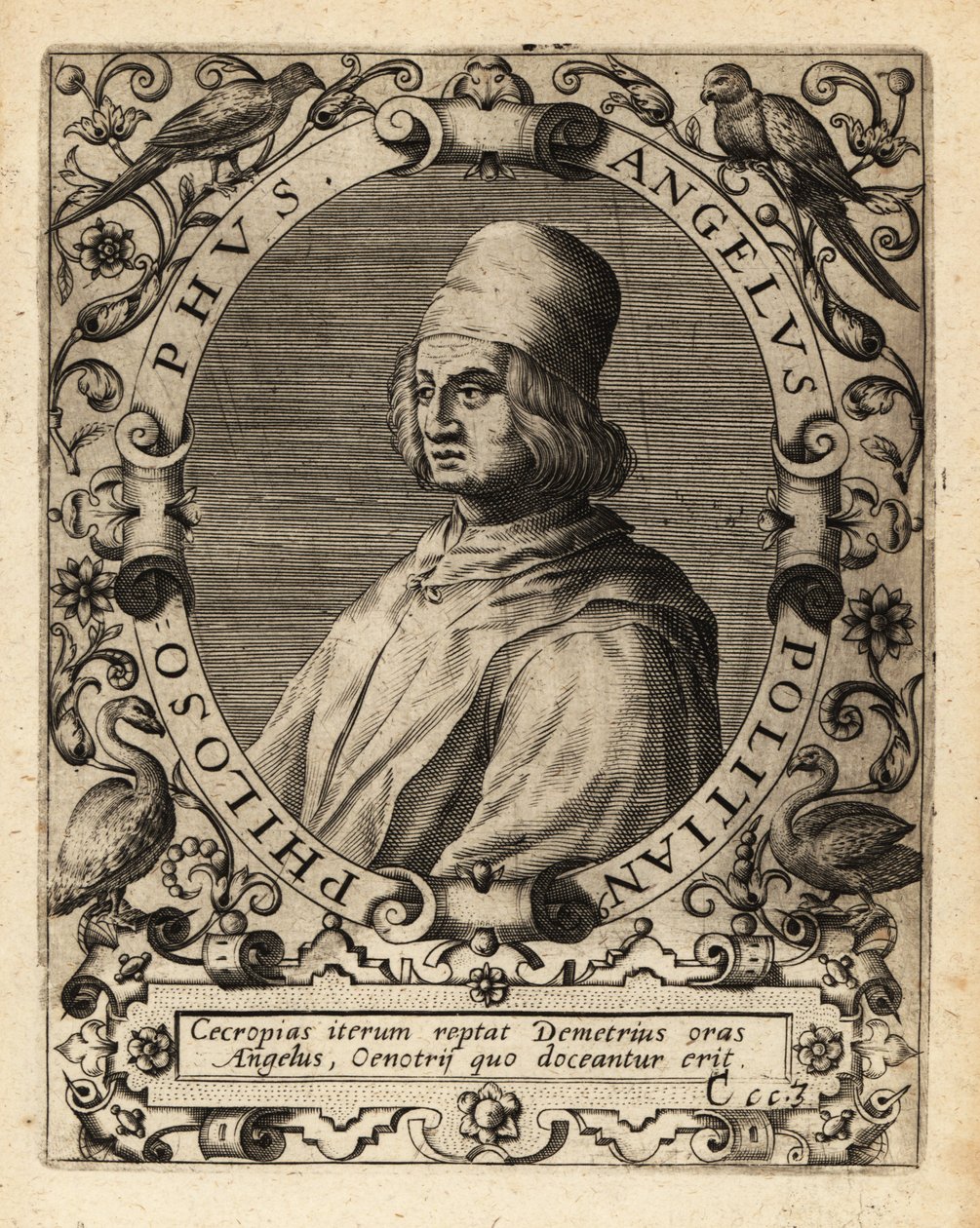 Poliziano, Italian Classical Scholar by Theodore de Bry