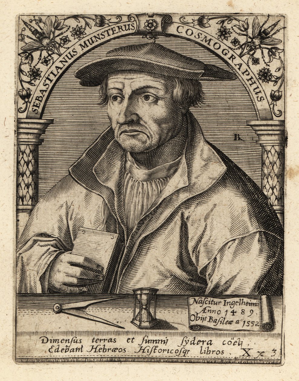 Sebastian Munster, German Cosmographer by Theodore de Bry